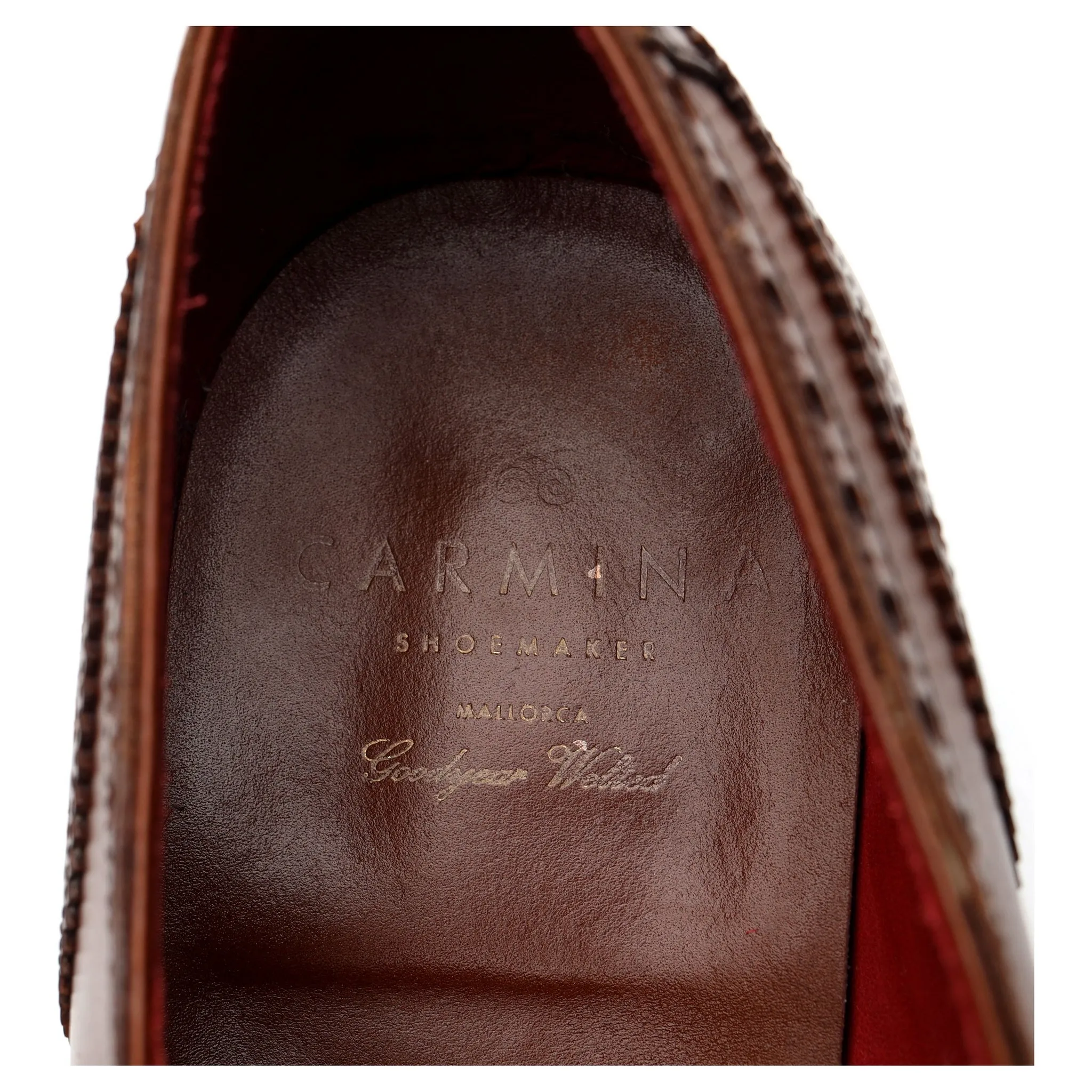 Tan Brown Leather Oxford Brogue UK 8.5 EEE