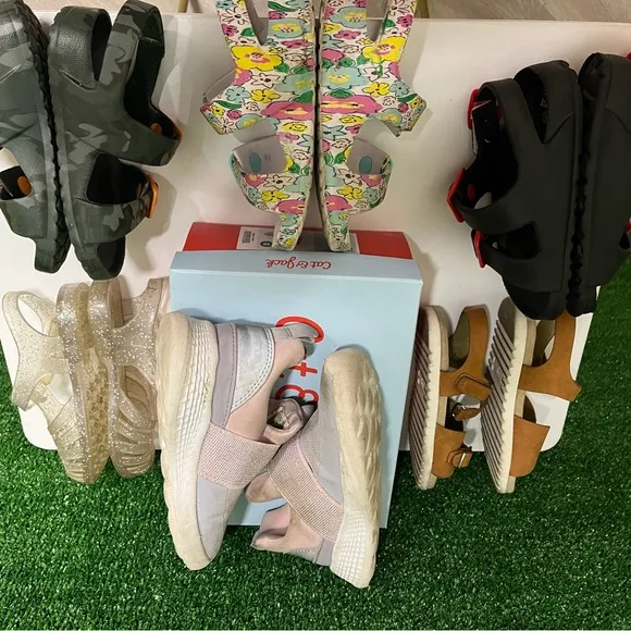 Target cat &amp; jack shoe lots sandals size 9 and sneakers size 10