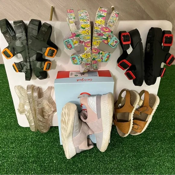 Target cat &amp; jack shoe lots sandals size 9 and sneakers size 10
