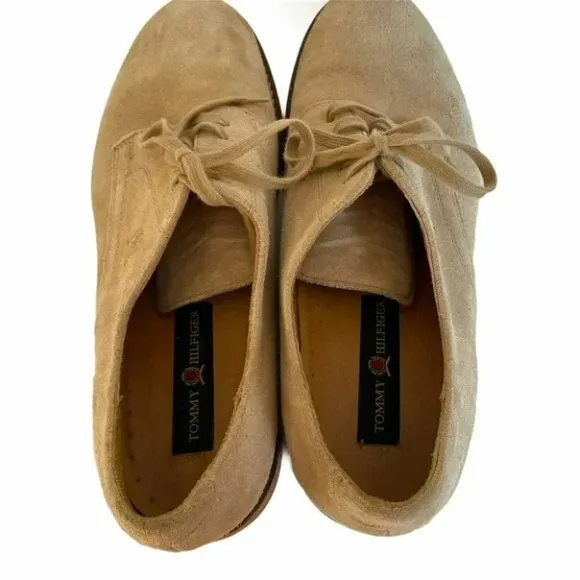 Tommy Hilfiger men’s 11M tan suede Oxford‎ shoes