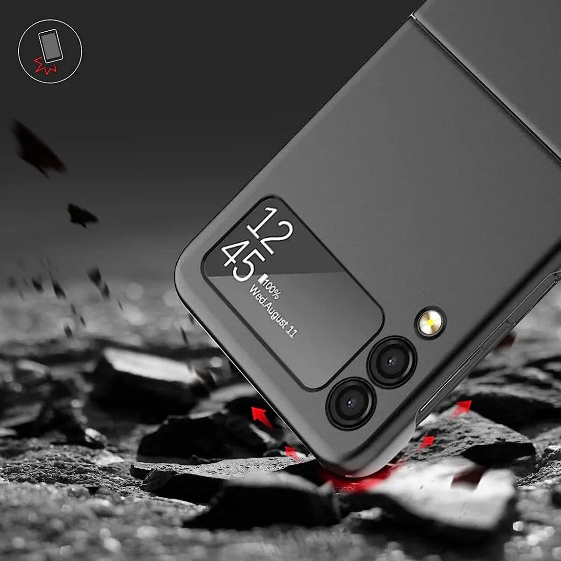 Twarde Etui Obudowa Hard Case do Samsung Z Flip 3 - Różowy