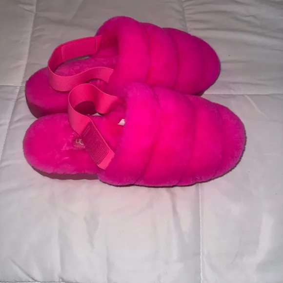 UGG Super Fluff Pink Slippers