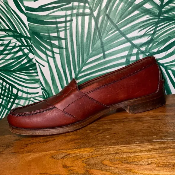 Vintage Polo Ralph Lauren Brown Leather Penny Loafers Men’s 10 D Made In USA
