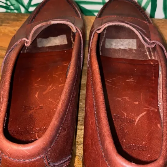 Vintage Polo Ralph Lauren Brown Leather Penny Loafers Men’s 10 D Made In USA