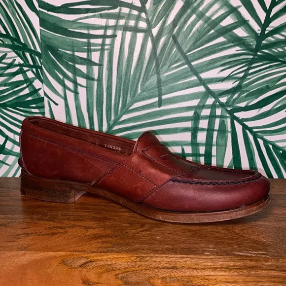 Vintage Polo Ralph Lauren Brown Leather Penny Loafers Men’s 10 D Made In USA