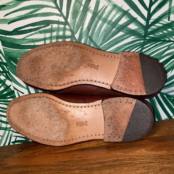 Vintage Polo Ralph Lauren Brown Leather Penny Loafers Men’s 10 D Made In USA
