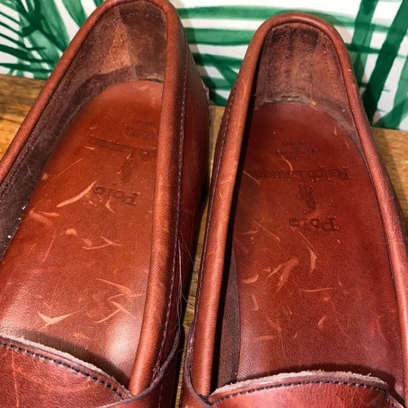 Vintage Polo Ralph Lauren Brown Leather Penny Loafers Men’s 10 D Made In USA