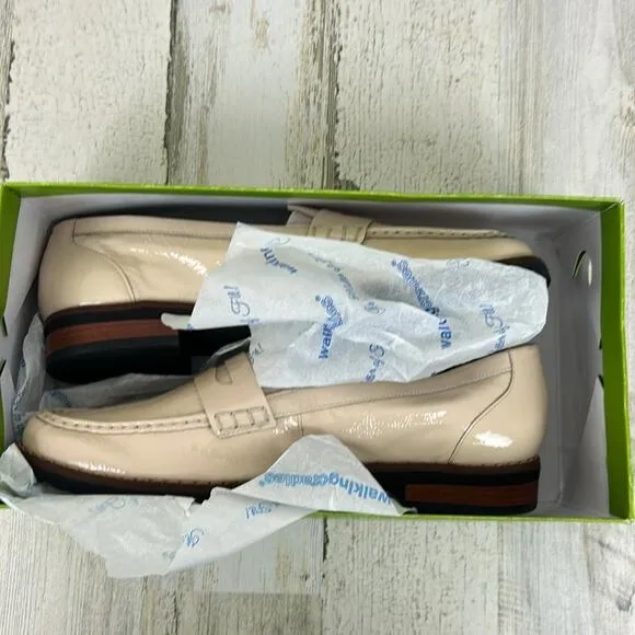 Walking Cradles womens 10 vanilla crinkle patent leather Winnie oxford new