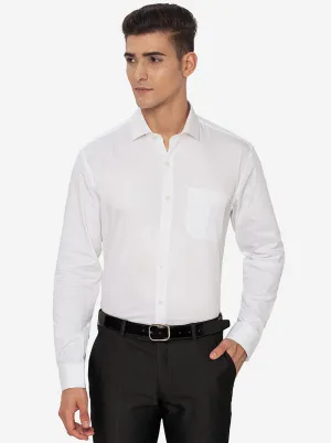 White Dobby Regular Fit Formal Shirt | JadeBlue