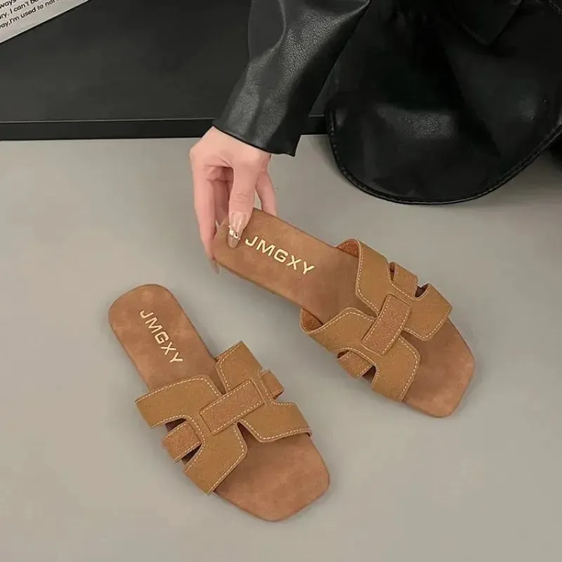 Women Slippers Flat Bottom Non-slip Outdoor Open Toe Every Day Wear Female Sandals Sexy Fashion Design Slides Woman Shoes