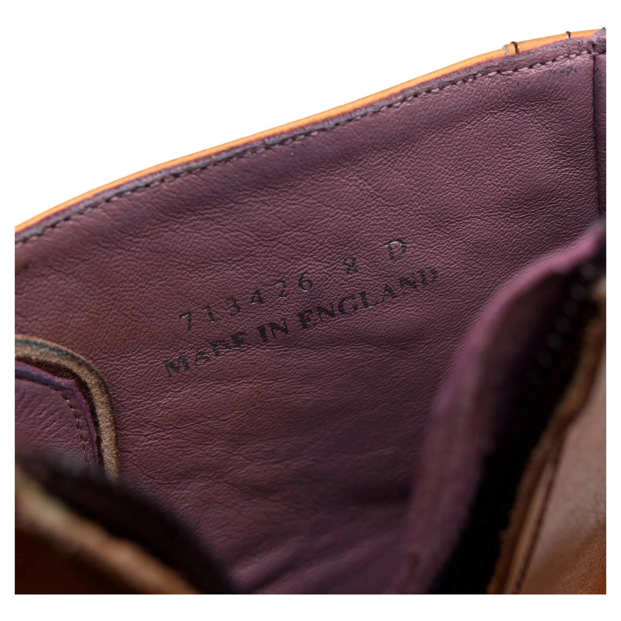 Women's 'Faye' Tan Brown Leather Brogues Boots UK 8 D