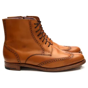 Women's 'Faye' Tan Brown Leather Brogues Boots UK 8 D