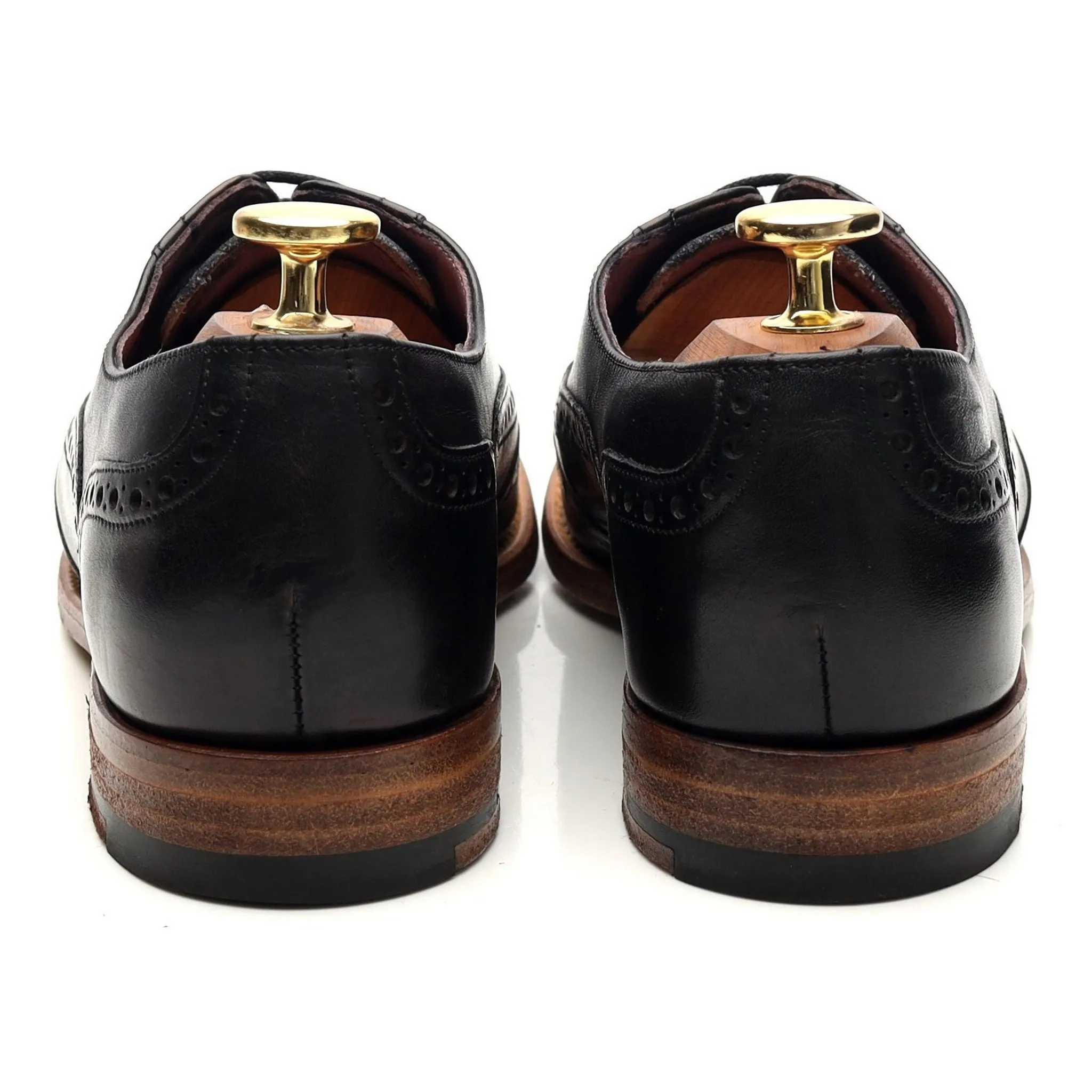 Women's 'Freya' Black Leather Oxford Brogues UK 4 D