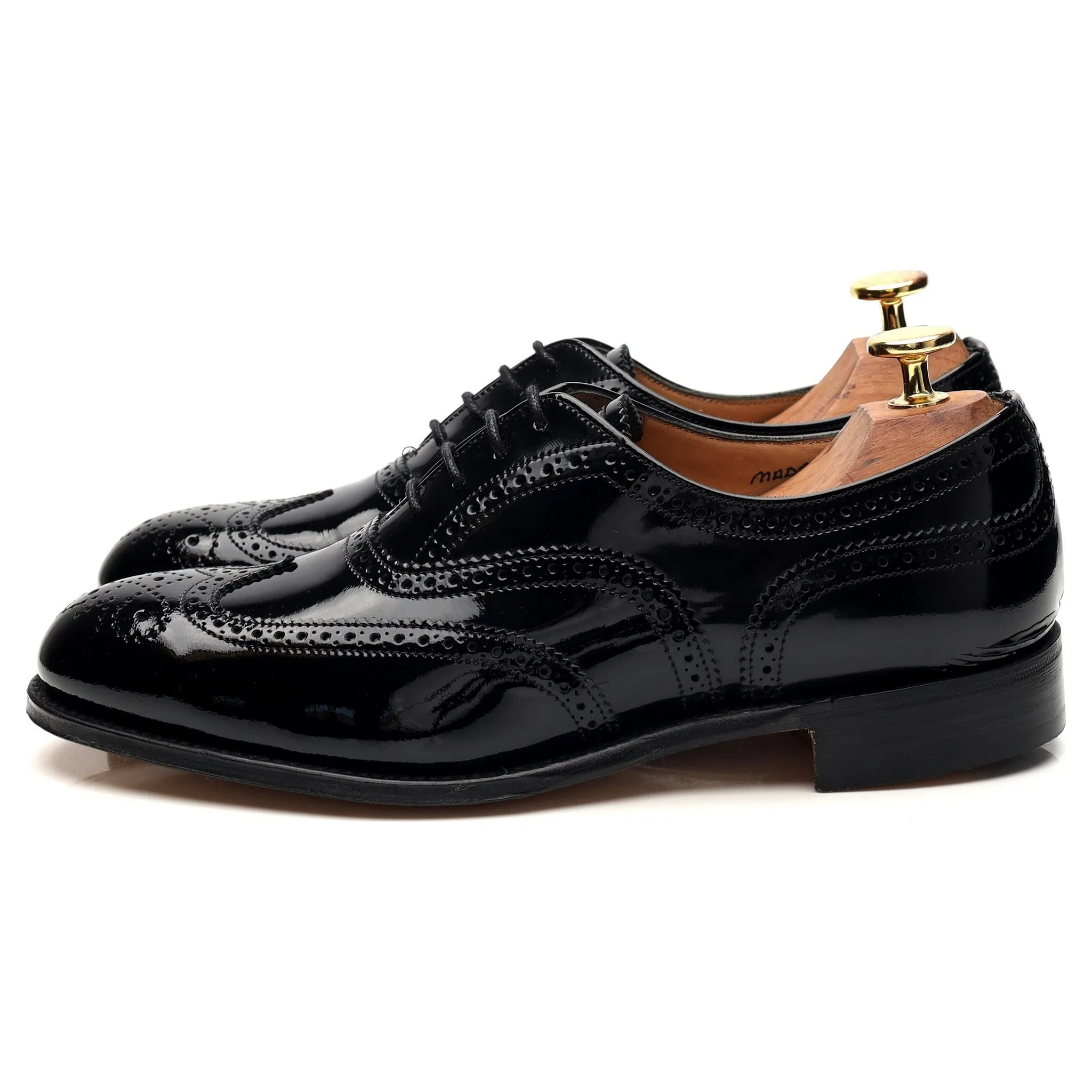 Women's 'Maisie' Black Patent Leather Oxford Brogue UK 4.5 D