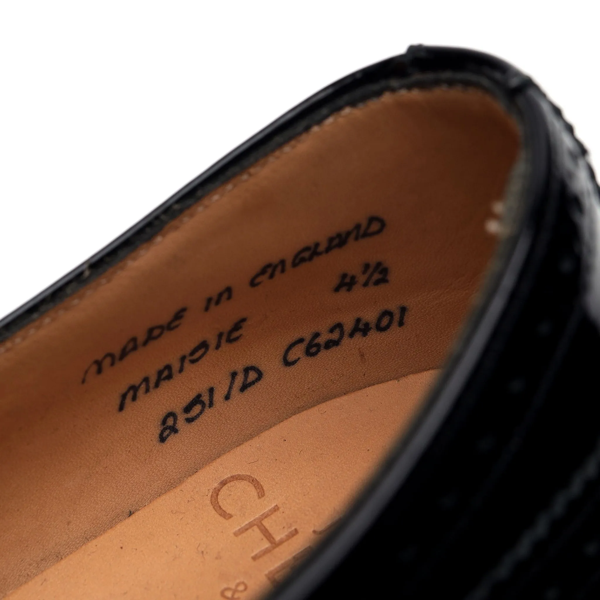 Women's 'Maisie' Black Patent Leather Oxford Brogue UK 4.5 D