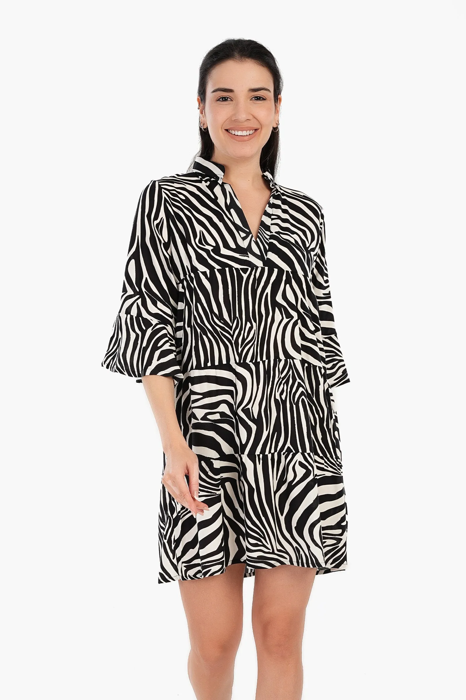 Zebra Print Short Nightgown